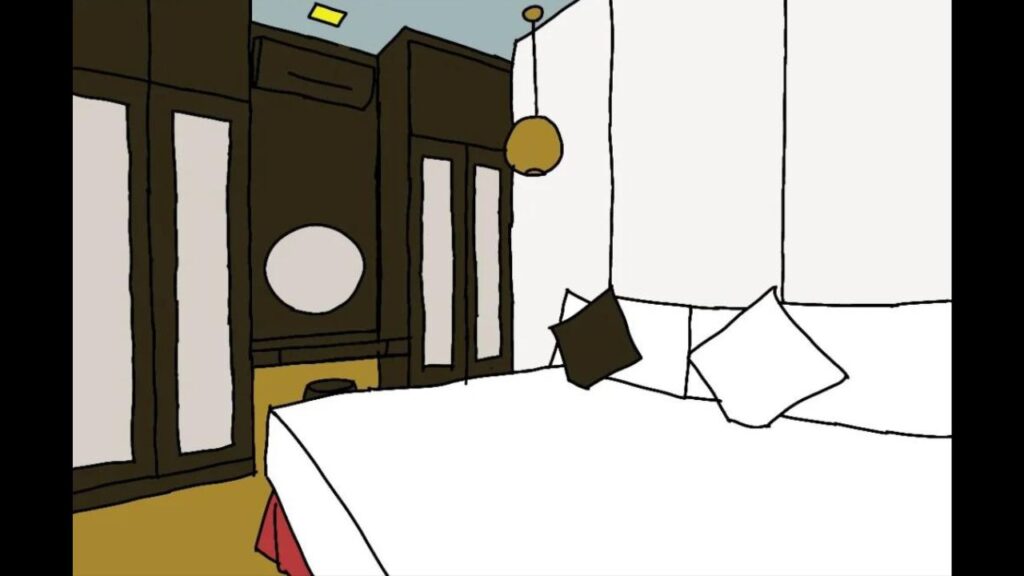 私ミシェリーの描いたサタデーズレジデンスバイブラウンスターリング（Saturdays Residence by Brown Starling）のbed room