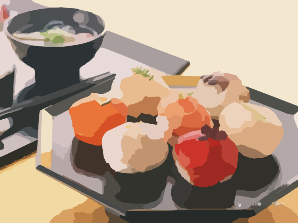 香港で食べられるおいしい日本食のイメージ図、Pixabayからダウンロード
