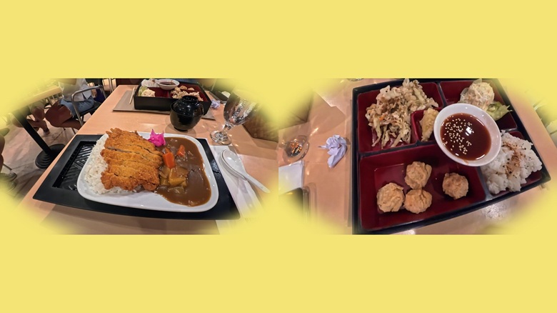 出典私ミシェリー@HKGlossy.comによる撮影. HAMA｜日本食レストラン（２回目）からあげ弁当＋カツカレー を撮影したもの